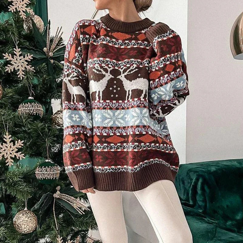 Ela - super kuscheliger & warmer damen pullover im weihnachts look