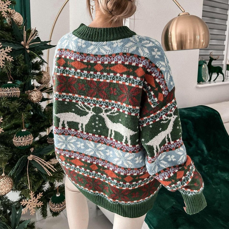 Ela - super kuscheliger & warmer damen pullover im weihnachts look