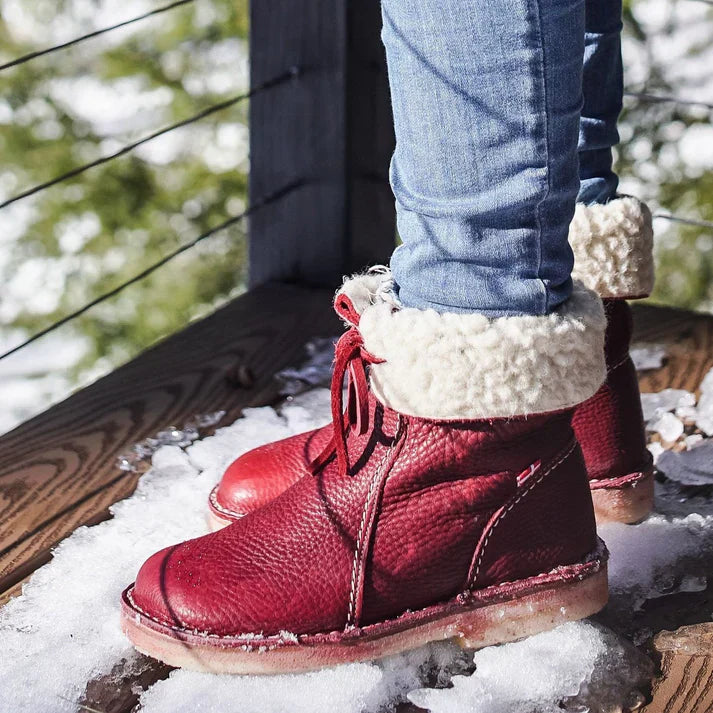 Helena - mit wolle gefütterte lederstiefel für damen