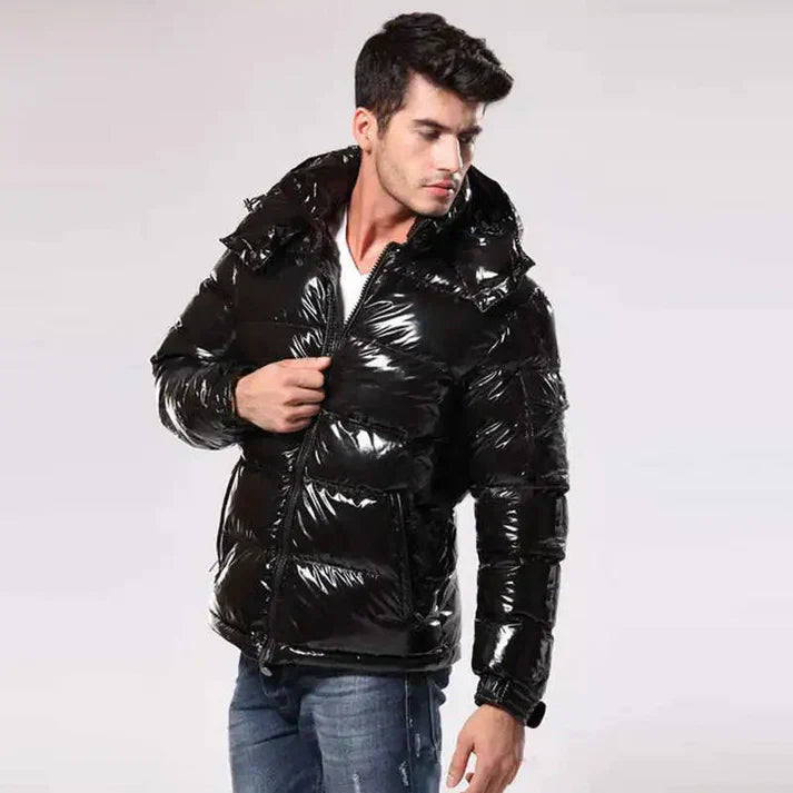 Matthew – glänzende pufferjacke für herren