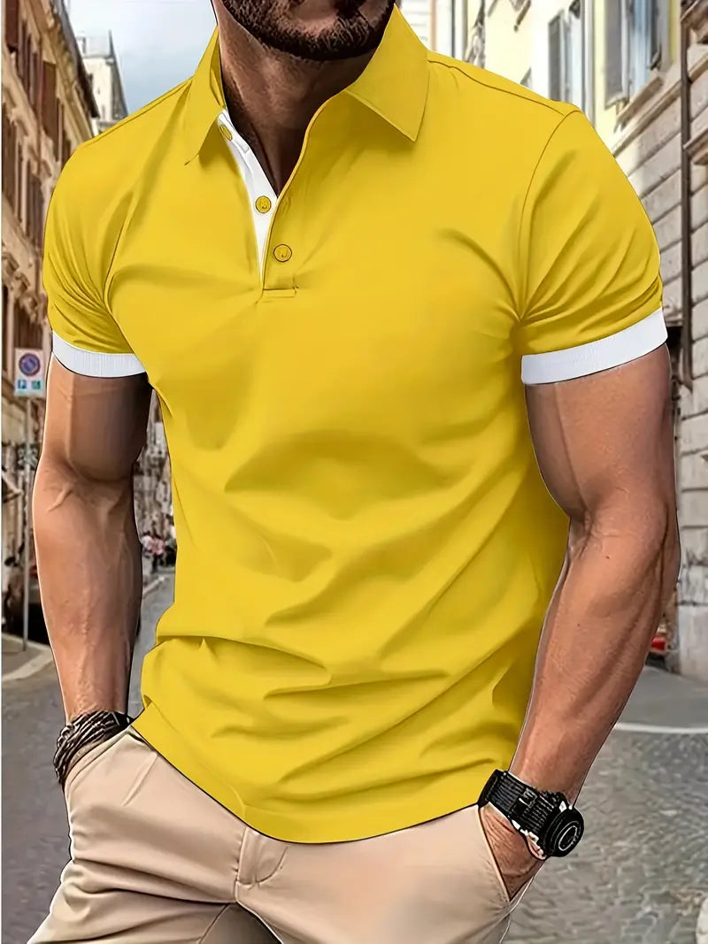 William – lässiges colorblock-shirt für herren