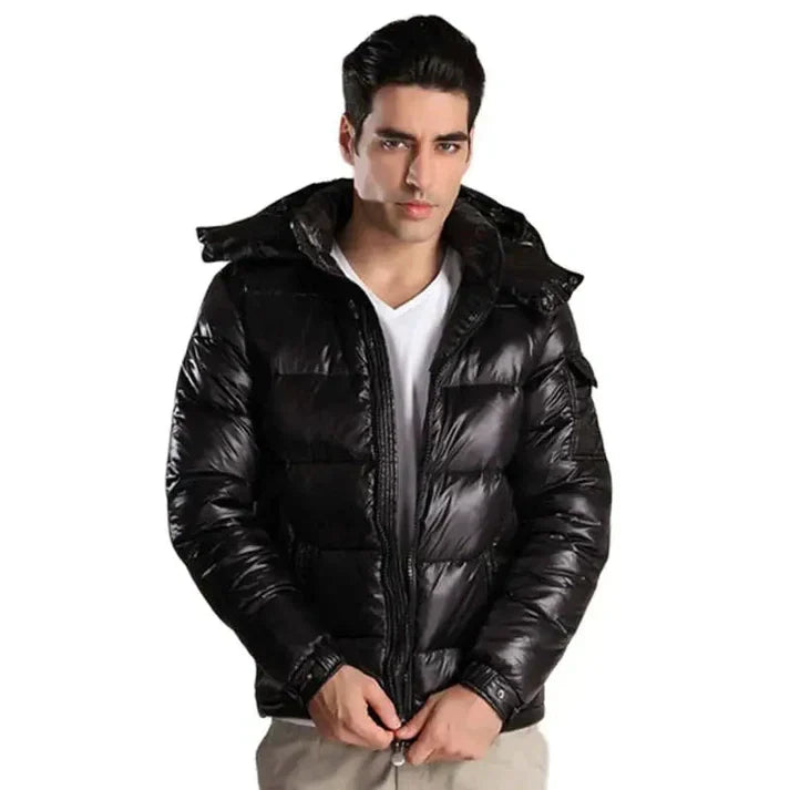 Matthew – glänzende pufferjacke für herren