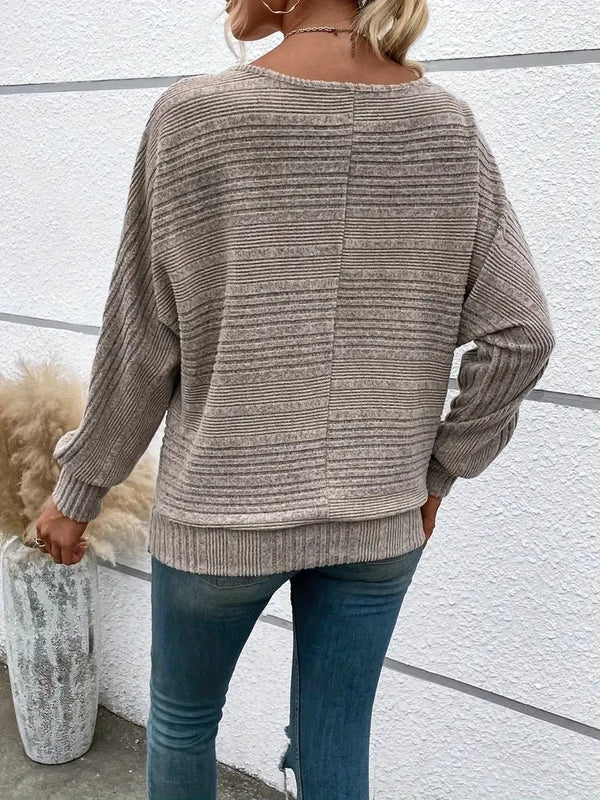 Nass | einfarbiger pullover mit weiten armeln für damen