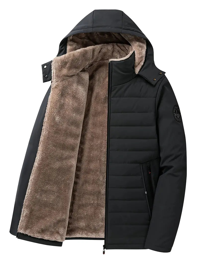 Eli – stylische winterjacke für herren – warme, wattierte leecejacke mit kapuze