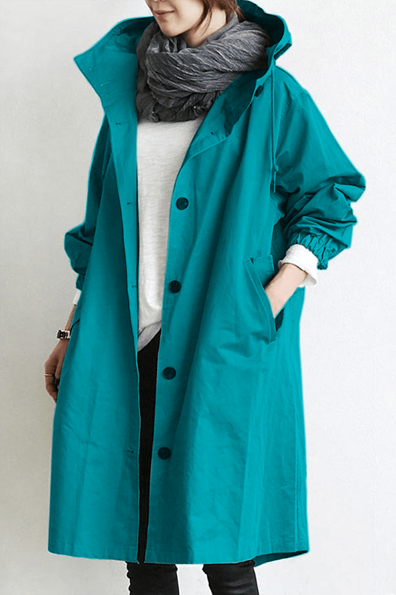 Bellerue - wasserdichter trenchcoat mit kapuze