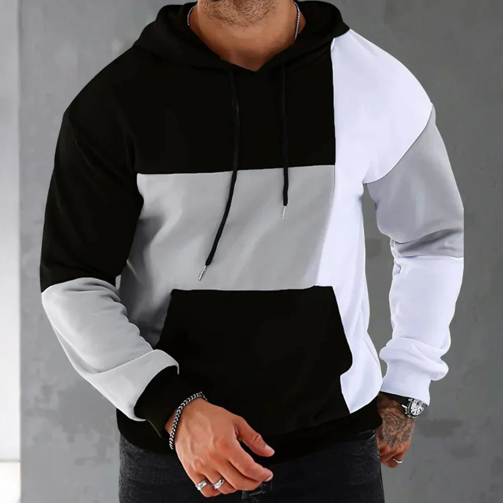 Petar – stylisches herren-sweatshirt mit farbblöcken und Kapuze