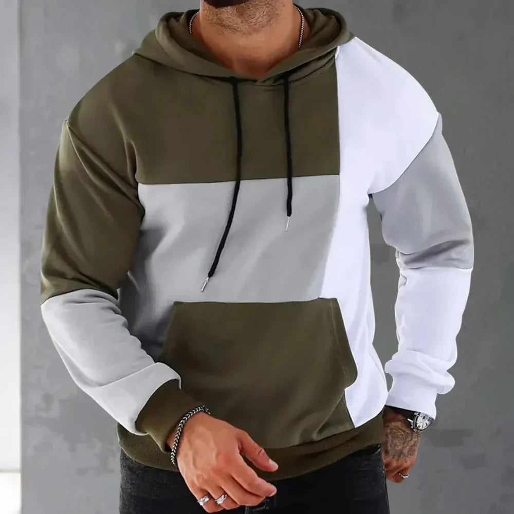 Petar – stylisches herren-sweatshirt mit farbblöcken und Kapuze