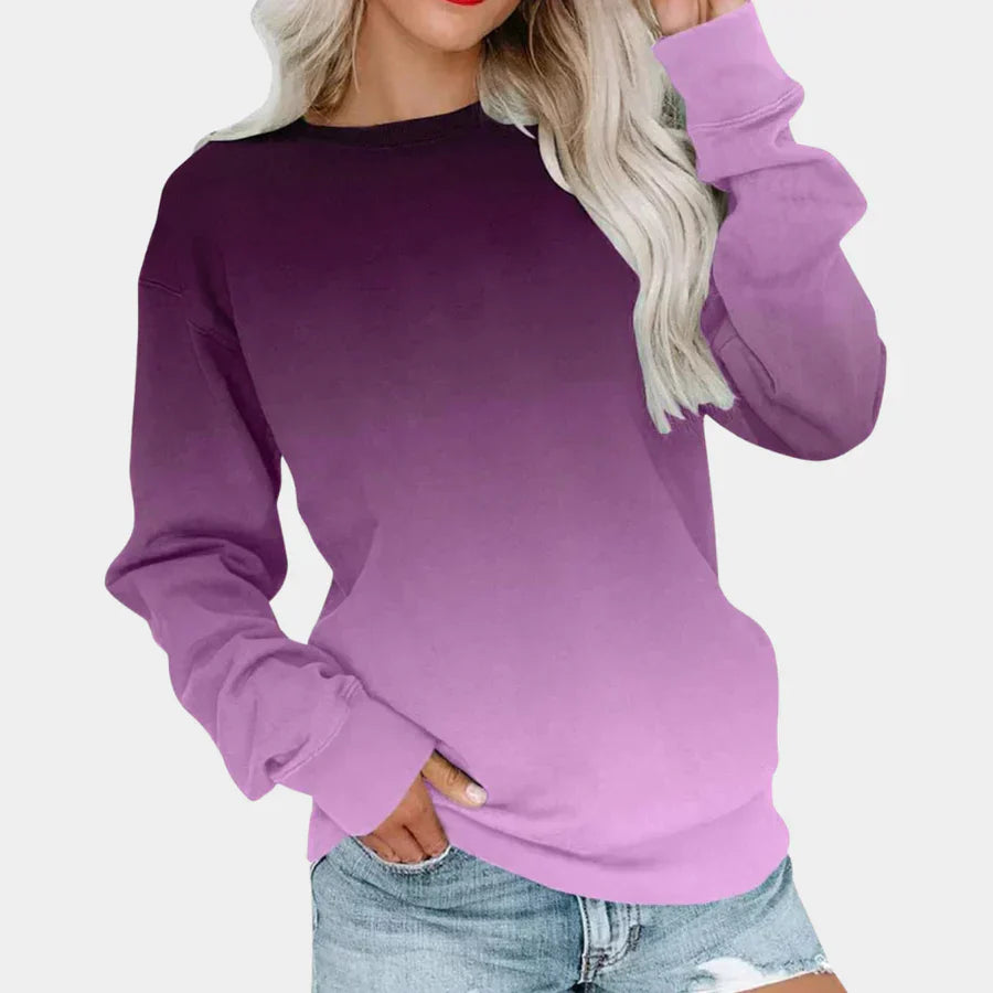 Ivet – trendiger pullover mit farbverlauf für damen