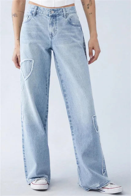 Lavey – baggy-jeans mit schleifen