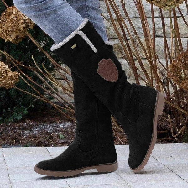 Ivette - damen-wildlederstiefel im vintage-stil