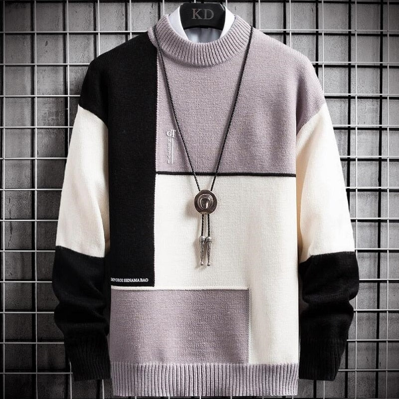 Junpyo - patchwork pullover | wärmerer pullover