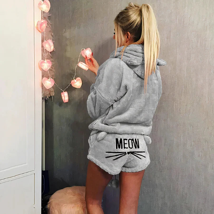 Marie - damen pyjama oberteil und shorts set