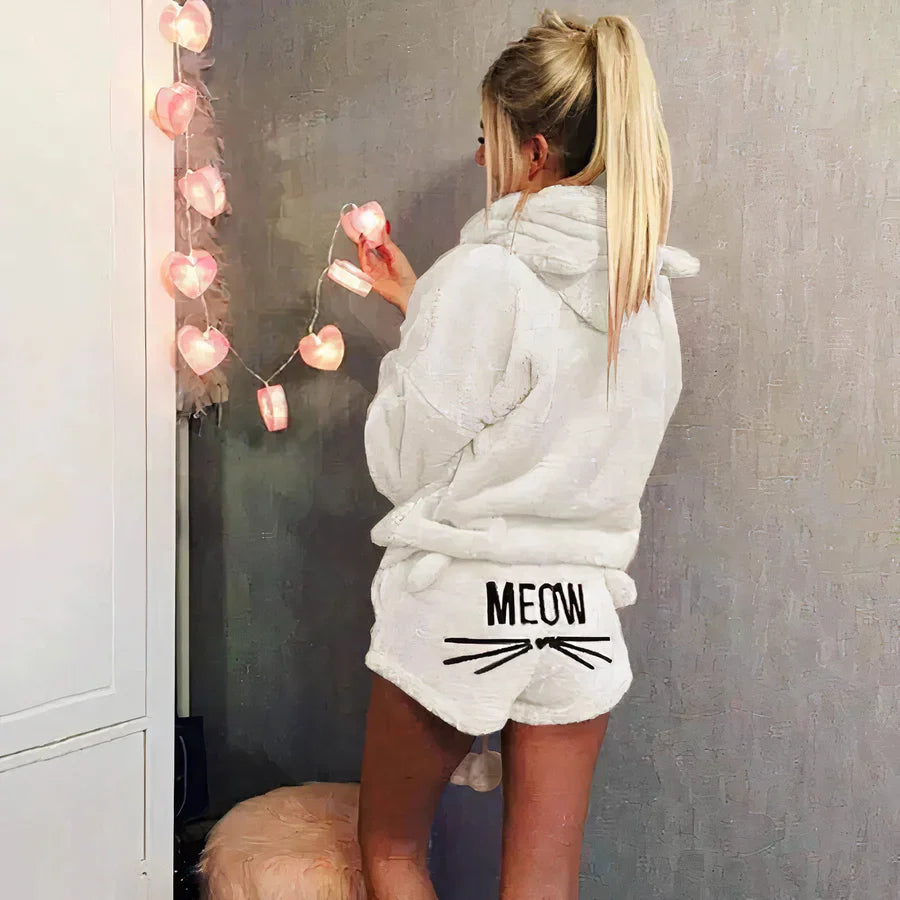 Marie - damen pyjama oberteil und shorts set