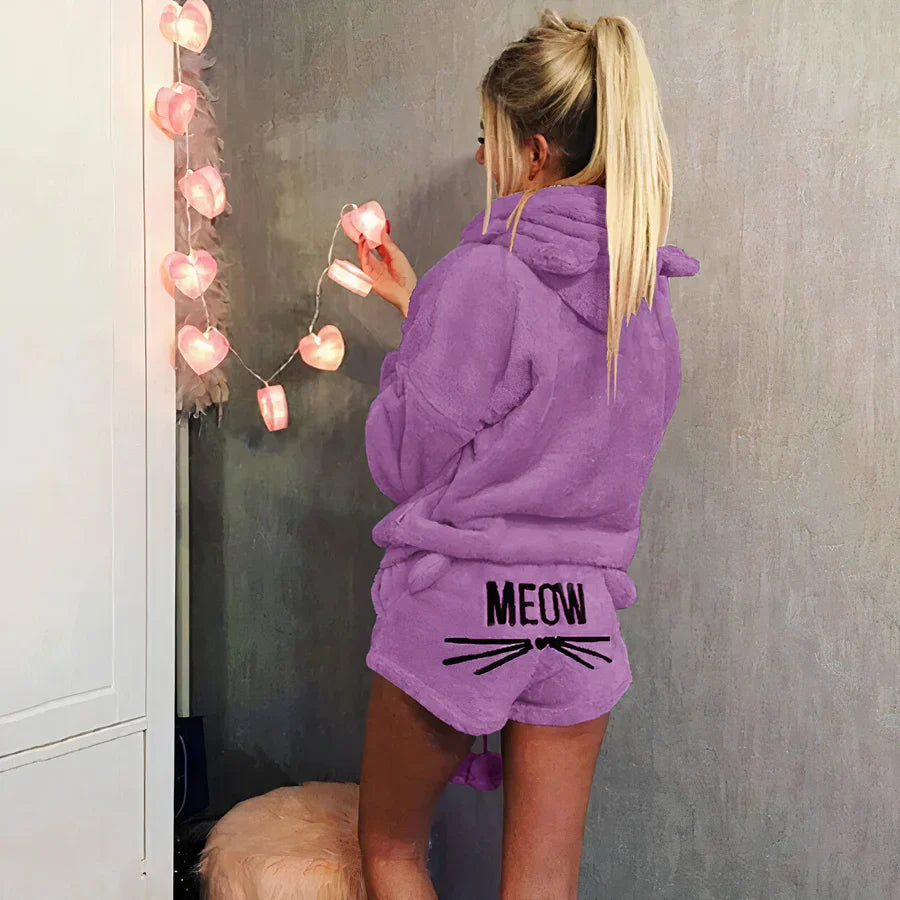 Marie - damen pyjama oberteil und shorts set