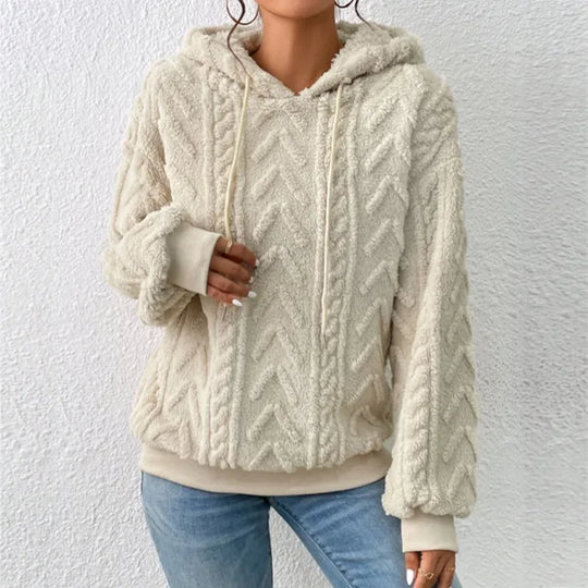 Sol - teddy fleece freizeit-kapuzenpulli