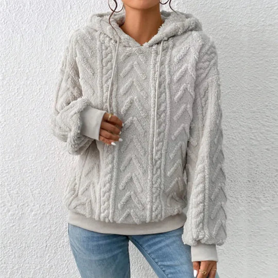 Sol - teddy fleece freizeit-kapuzenpulli