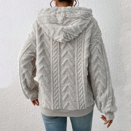 Sol - teddy fleece freizeit-kapuzenpulli