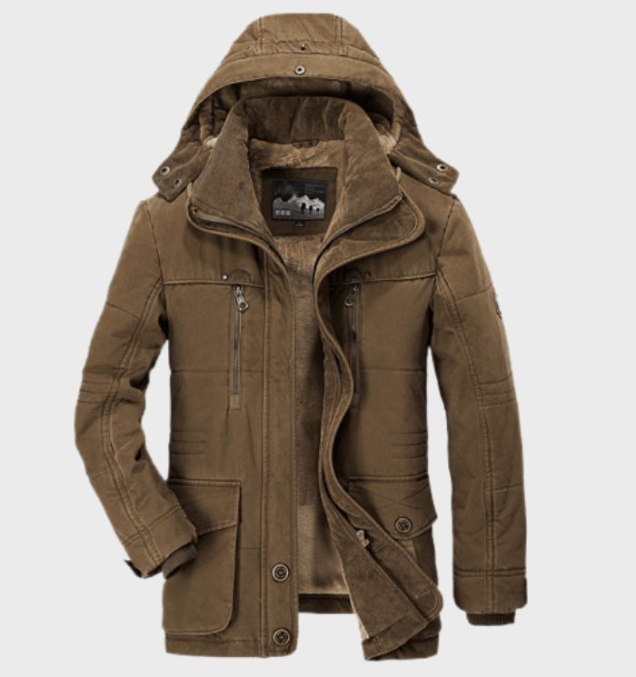 Hugo – dicke winterjacke mit kapuze für herren mit jacke mit tiefen taschen