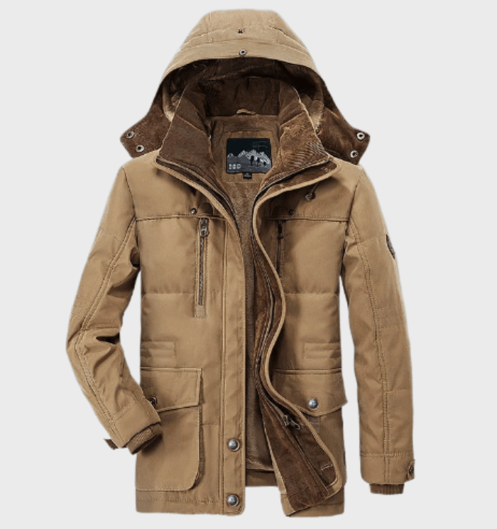 Hugo – dicke winterjacke mit kapuze für herren mit jacke mit tiefen taschen