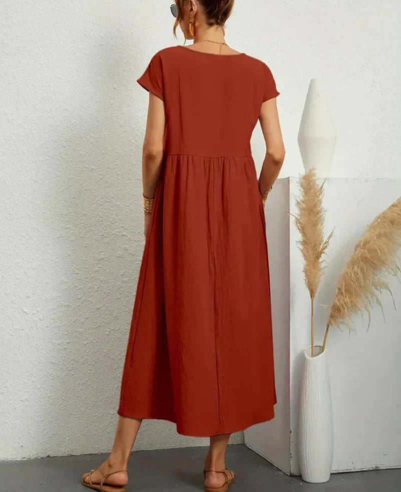 Ruby | elegantes grundlegendes kleid aus baumwolle