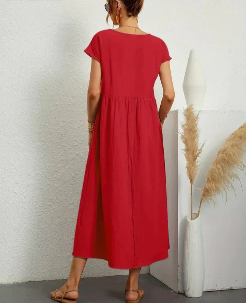 Ruby | elegantes grundlegendes kleid aus baumwolle