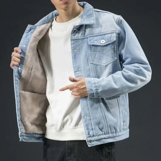 Jeansjacke mit dickem wollfutter - otto