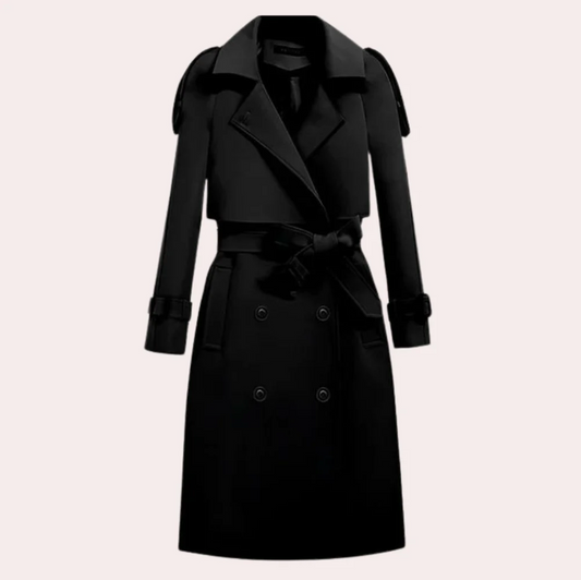 Ivana - eleganter langer trenchcoat für damen