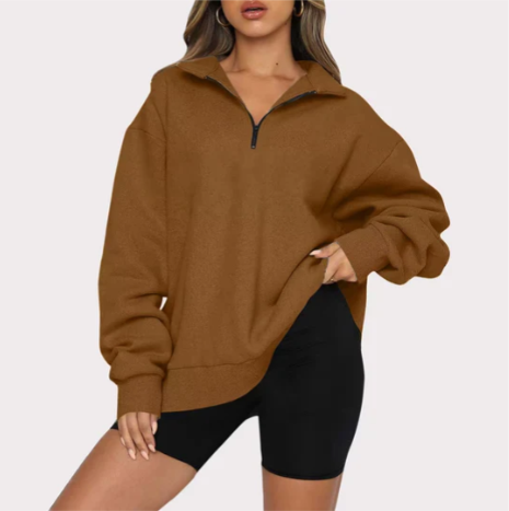 Charlotte – sweatshirt mit kragen für damen