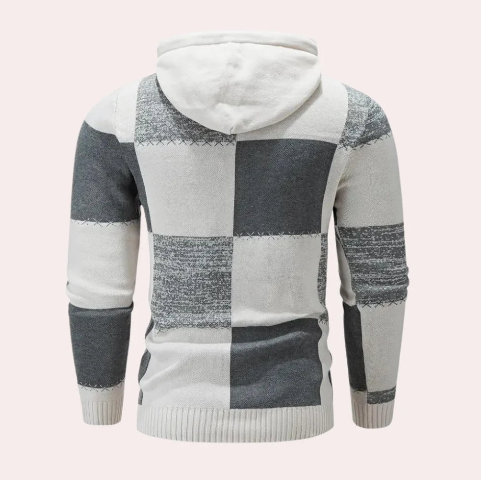 Greco - moderner patchwork-hoodie für herren