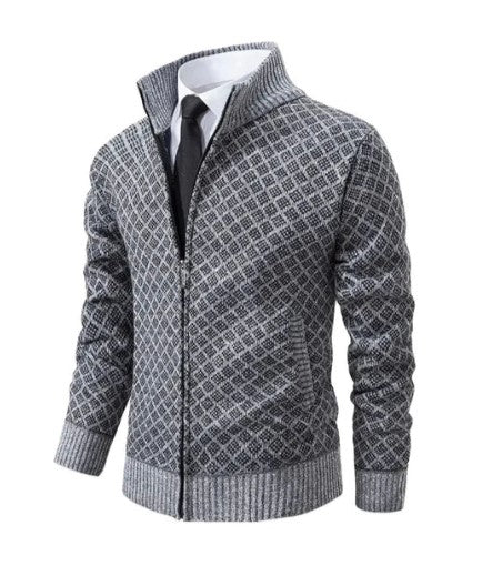 Jacquard strickjacke