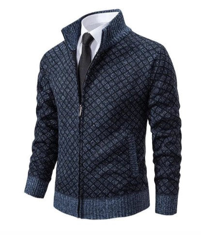 Jacquard strickjacke