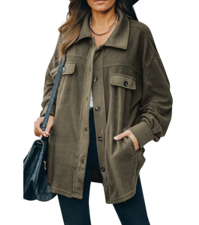 Isabella – fleecejacke mit knopfleiste