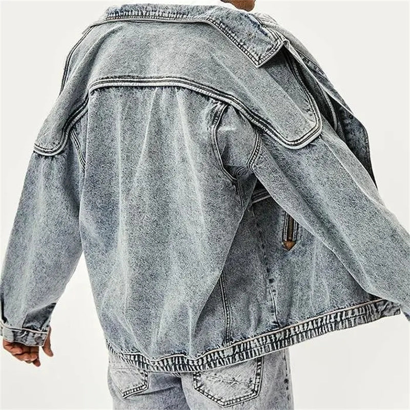 Roman - schmale moto-denim-jacke