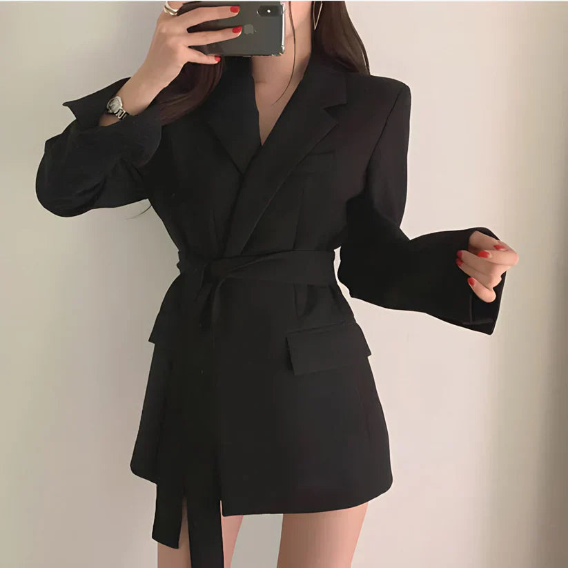 Ravikna - eleganter blazer mit gürtel