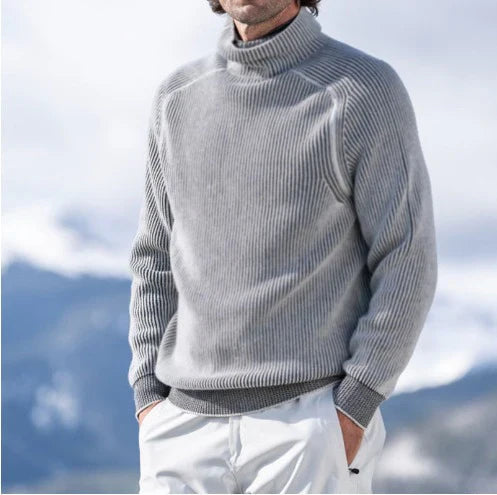 Eleganter rollkragenpullover aus kaschmir für herren