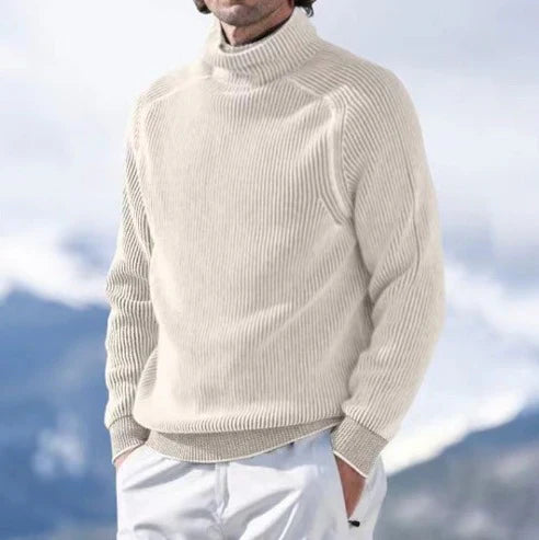 Eleganter rollkragenpullover aus kaschmir für herren