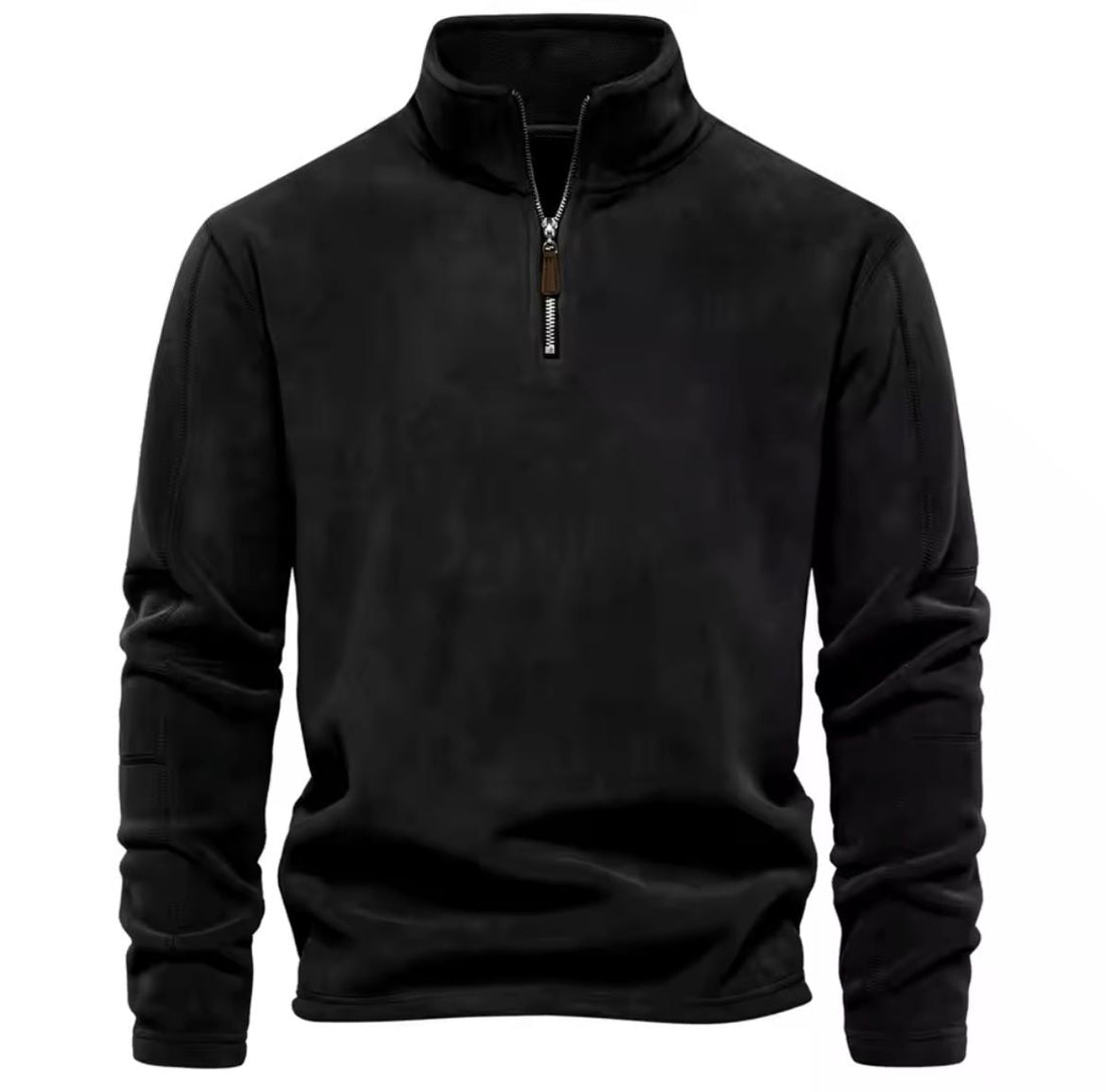 Allen pullover - herren-fleecepullover mit halbem reibverschluss