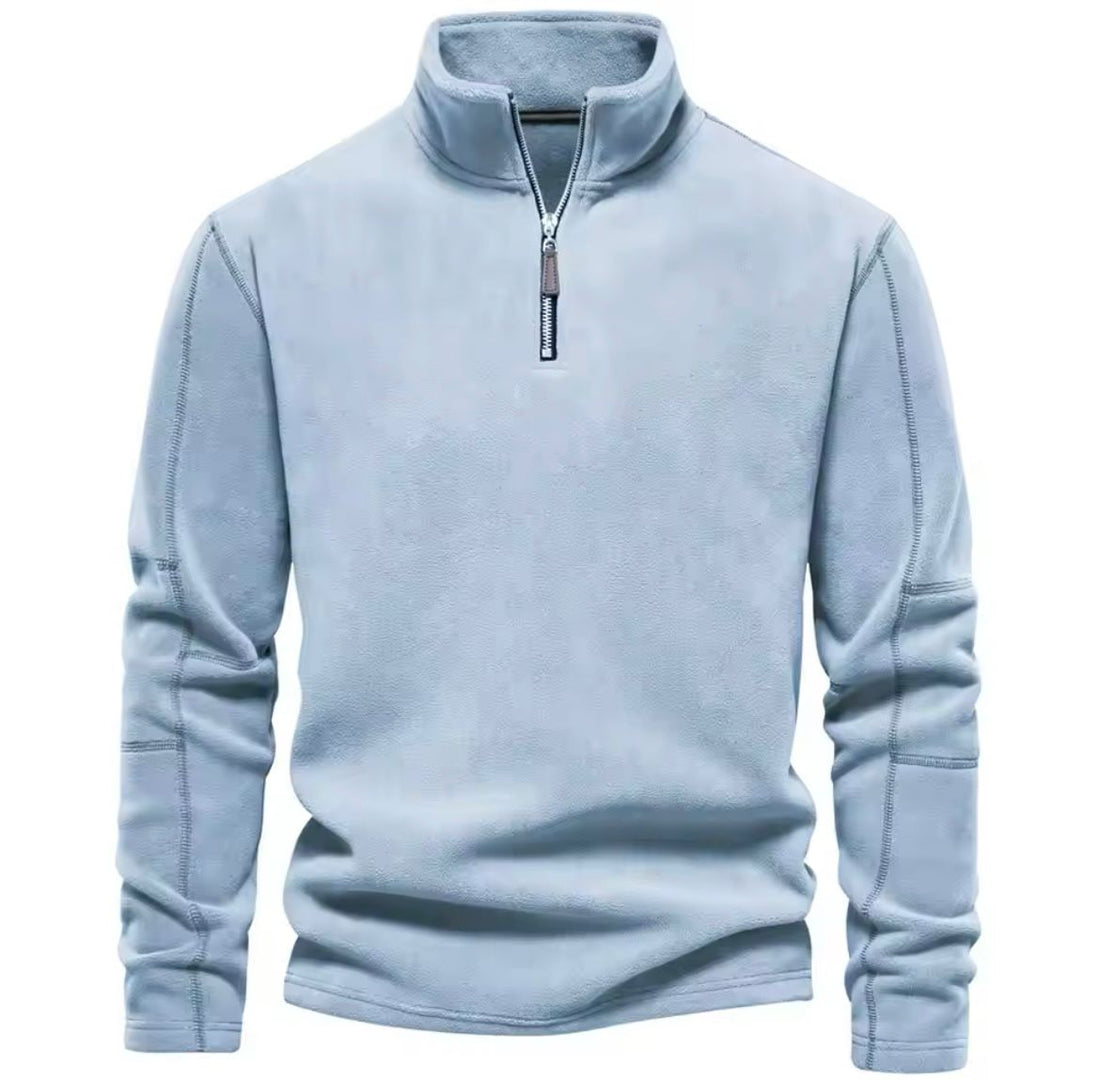 Allen pullover - herren-fleecepullover mit halbem reibverschluss