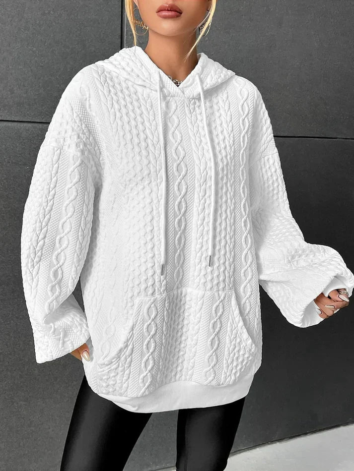 Viktoria - damen strickpullover mit kapuze