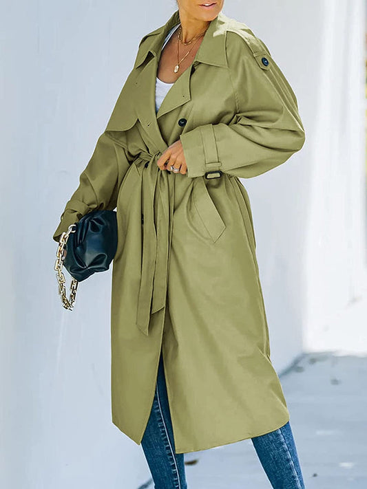 Sol – stylischer langer trenchcoat für damen | winter