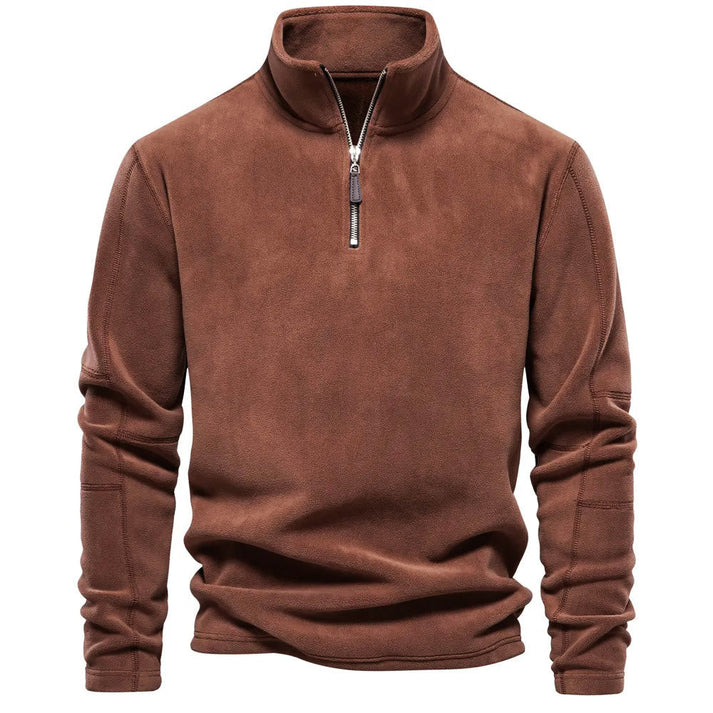 Allen pullover - herren-fleecepullover mit halbem reibverschluss