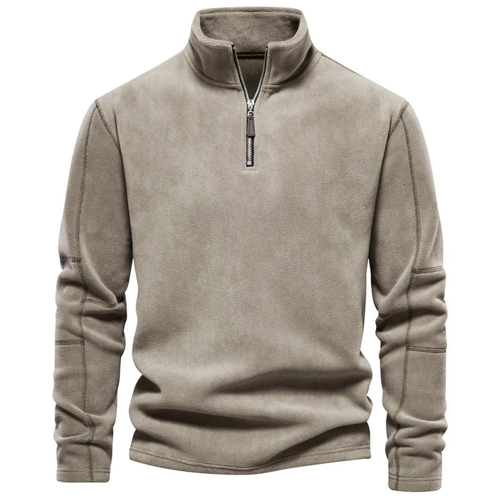 Allen pullover - herren-fleecepullover mit halbem reibverschluss