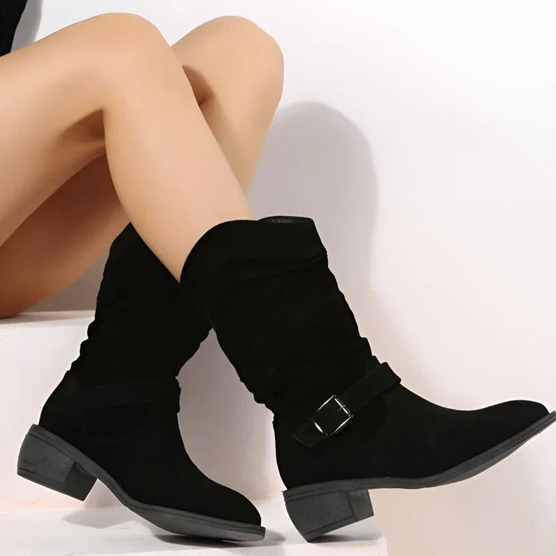 Amy – stiefel aus samt