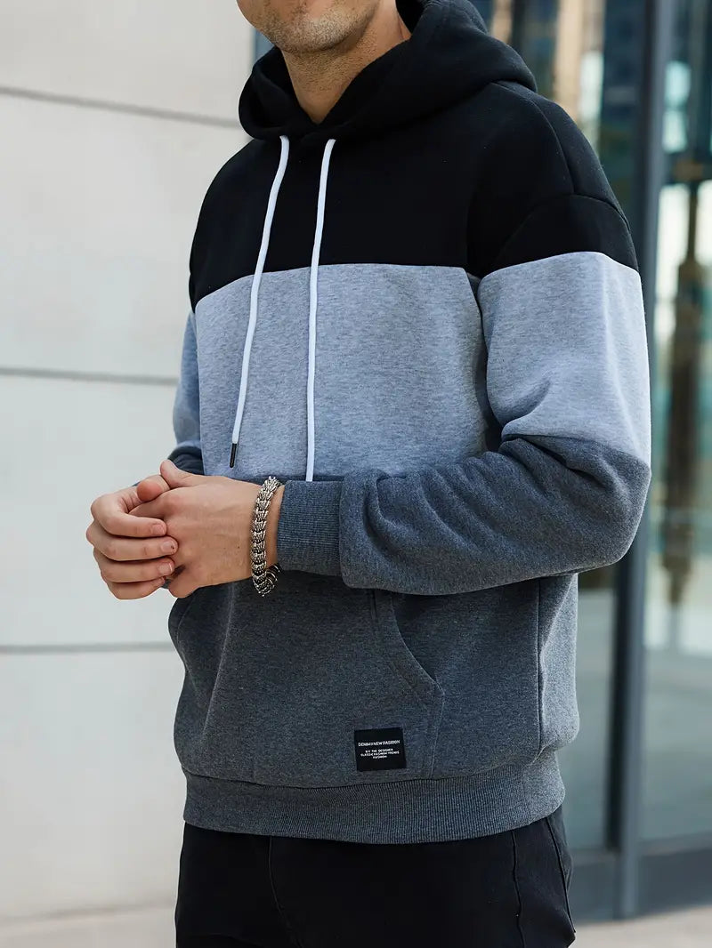 James – farbblock-hoodie für männer