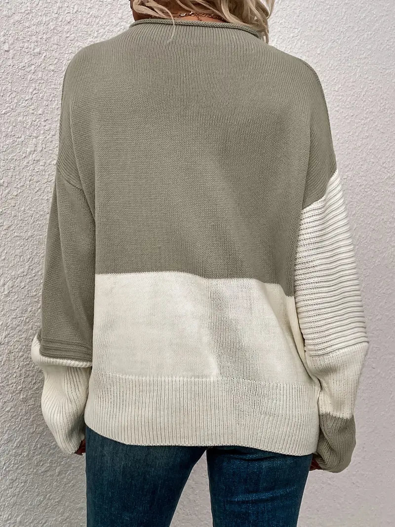 Jessica – farbblock-pullover