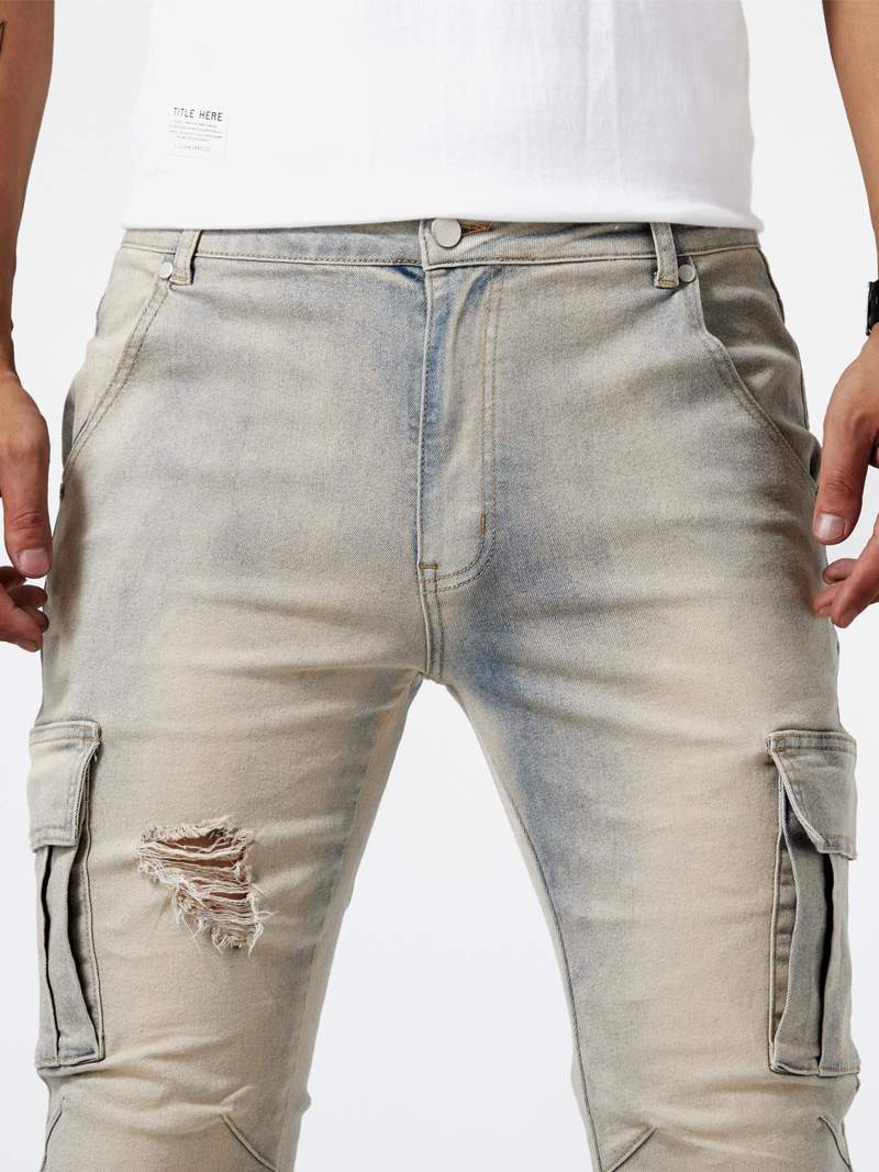 Dean – slim-fit-cargos für herren