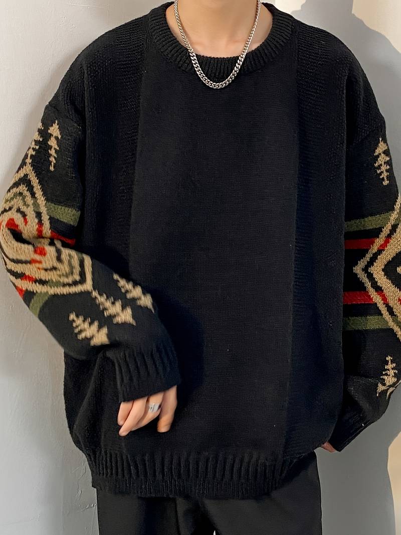 John – pullover mit geometrischem print für männer