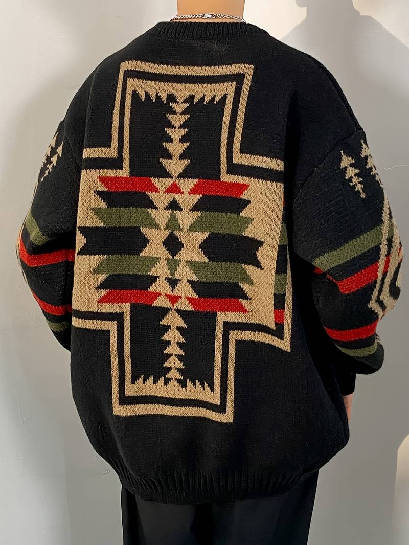 John – pullover mit geometrischem print für männer