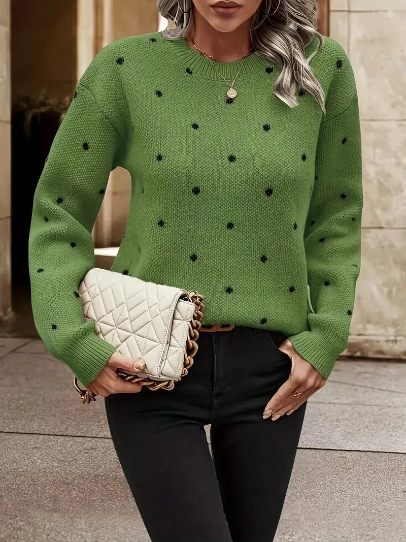 Chloe – pullover mit polka-dot-muster