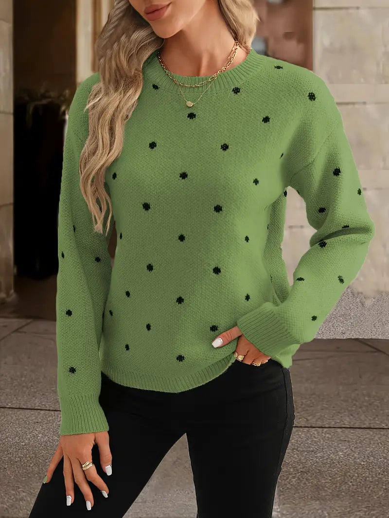 Gabriela – langärmliger poker-dot-pullover